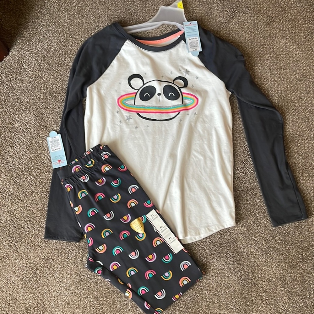 Cat and Jack top and matching leggings youth extra-large 14/16 NEW